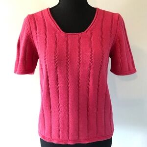 Women’s Vintage Splendor! Pink Short Sleeve Knit Top size S